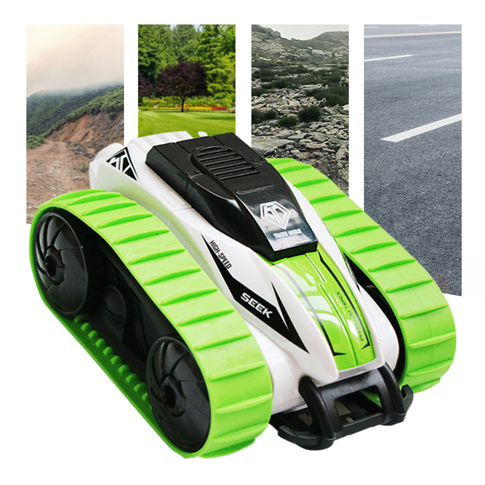 DC099A 1/32 4WD RC Tank Stunt Car 2.4GHz Double-Sided Electric Crawler Vehicle Remote Control Resistant for Children